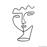 Black Metal Human Face Artwork For Home Décor