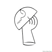 Black Metal Human Face Artwork For Home Décor