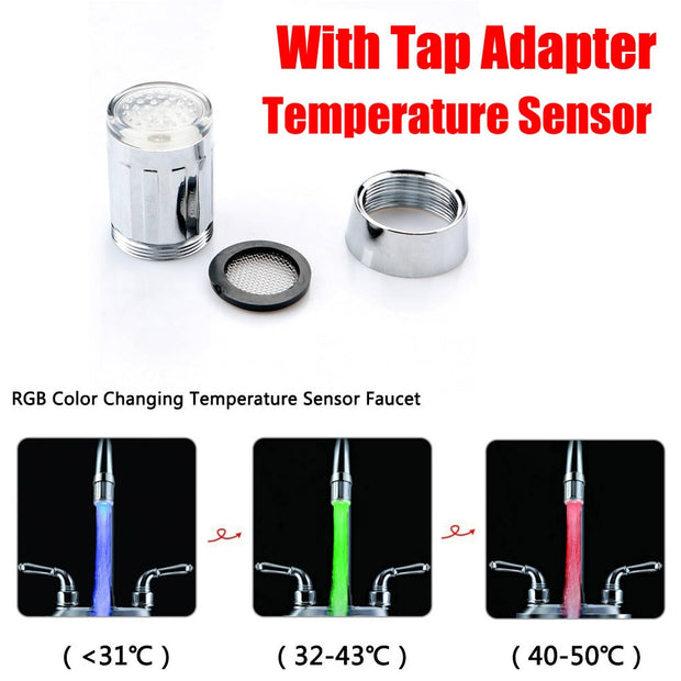 Temperature Controlled Led Faucet Light