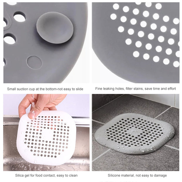 Silicone Hair Catcher Shower Drain Cover