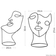 Black Metal Human Face Artwork For Home Décor